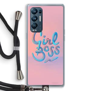 CaseCompany Girl boss: Oppo Find X3 Neo Transparant Hoesje met koord
