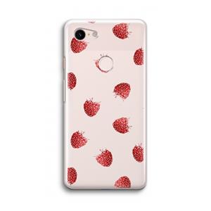 CaseCompany Framboosjes: Google Pixel 3 Transparant Hoesje