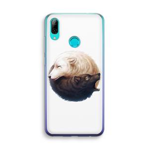 CaseCompany Yin Yang Wolves: Huawei P Smart (2019) Transparant Hoesje