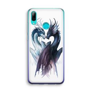 CaseCompany Yin Yang Dragons: Huawei P Smart (2019) Transparant Hoesje