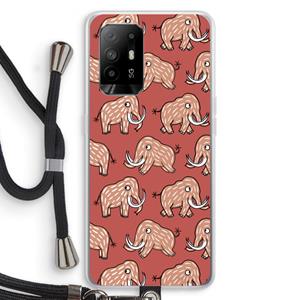 CaseCompany Mammoet: Oppo A94 5G Transparant Hoesje met koord