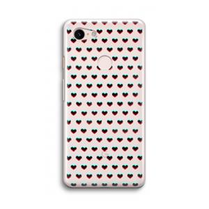 CaseCompany Hartjes: Google Pixel 3 Transparant Hoesje