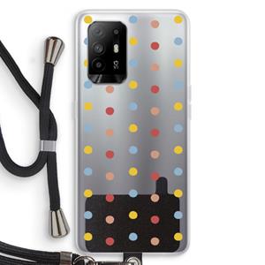 CaseCompany Bollen: Oppo A94 5G Transparant Hoesje met koord