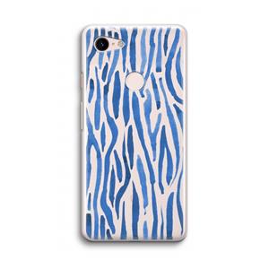 CaseCompany Blauwe nerven: Google Pixel 3 Transparant Hoesje