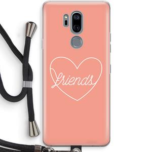 CaseCompany Friends heart: LG G7 Thinq Transparant Hoesje met koord