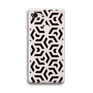 CaseCompany Crazy pattern: Google Pixel 3 Transparant Hoesje