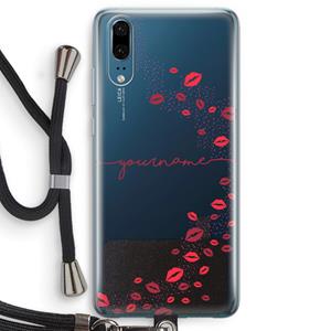 CaseCompany Kusjes: Huawei P20 Transparant Hoesje met koord