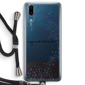 CaseCompany Sterren: Huawei P20 Transparant Hoesje met koord