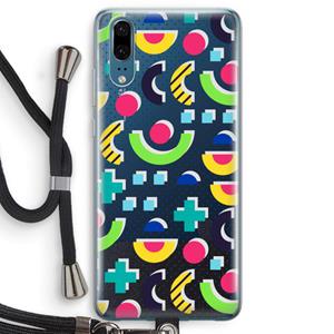 CaseCompany 8-bit N°1: Huawei P20 Transparant Hoesje met koord