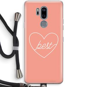 CaseCompany Best heart: LG G7 Thinq Transparant Hoesje met koord