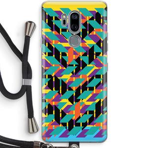 CaseCompany Skew Bee 1: LG G7 Thinq Transparant Hoesje met koord