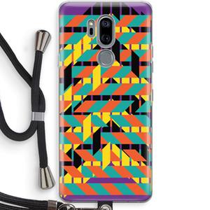 CaseCompany Skew Bee 2: LG G7 Thinq Transparant Hoesje met koord