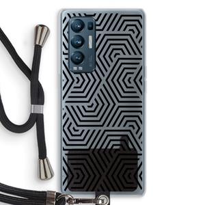 CaseCompany Magic pattern: Oppo Find X3 Neo Transparant Hoesje met koord