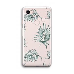 CaseCompany Simple leaves: Google Pixel 3 Transparant Hoesje