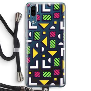 CaseCompany 8-bit N°4: Huawei P20 Transparant Hoesje met koord