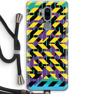 CaseCompany Skew Bee 3: LG G7 Thinq Transparant Hoesje met koord