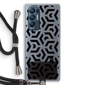 CaseCompany Crazy pattern: Oppo Find X3 Neo Transparant Hoesje met koord