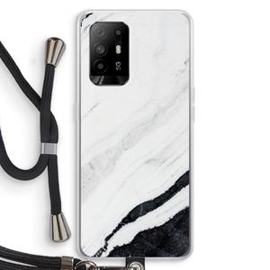 CaseCompany Elegante marmer: Oppo A94 5G Transparant Hoesje met koord