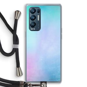 CaseCompany mist pastel: Oppo Find X3 Neo Transparant Hoesje met koord