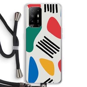 CaseCompany Illustratieve pop 1: Oppo A94 5G Transparant Hoesje met koord