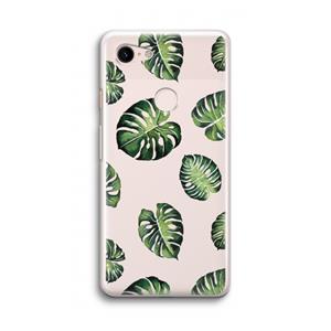 CaseCompany Tropische bladeren: Google Pixel 3 Transparant Hoesje