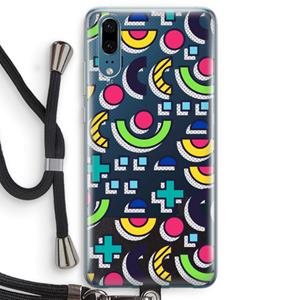 CaseCompany 8-bit N°6: Huawei P20 Transparant Hoesje met koord