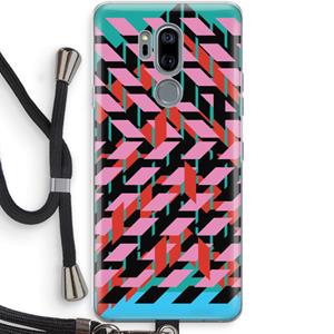 CaseCompany Skew Blush 2: LG G7 Thinq Transparant Hoesje met koord