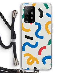 CaseCompany Illustratieve pop 2: Oppo A94 5G Transparant Hoesje met koord