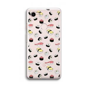 CaseCompany Sushi time: Google Pixel 3 Transparant Hoesje