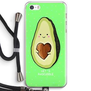 CaseCompany Avocuddle: iPhone 5 / 5S / SE Transparant Hoesje met koord