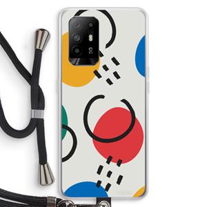 CaseCompany Illustratieve pop 3: Oppo A94 5G Transparant Hoesje met koord