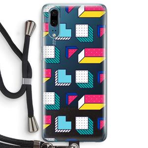 CaseCompany 8-bit N°7: Huawei P20 Transparant Hoesje met koord