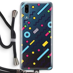 CaseCompany 8-bit N°8: Huawei P20 Transparant Hoesje met koord