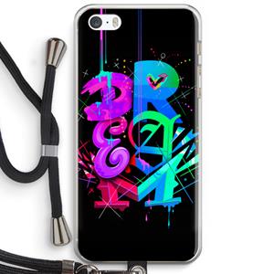 CaseCompany Dream: iPhone 5 / 5S / SE Transparant Hoesje met koord
