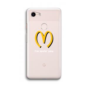 CaseCompany I'm lovin' you: Google Pixel 3 Transparant Hoesje