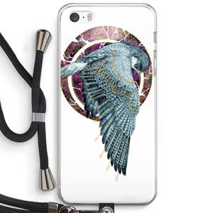 CaseCompany Golden Falcon: iPhone 5 / 5S / SE Transparant Hoesje met koord