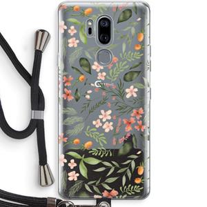 CaseCompany Sweet little flowers: LG G7 Thinq Transparant Hoesje met koord