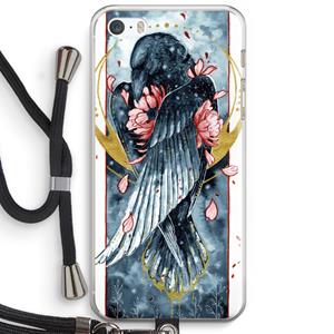 CaseCompany Golden Raven: iPhone 5 / 5S / SE Transparant Hoesje met koord