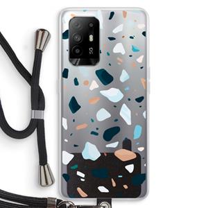 CaseCompany Terrazzo N°13: Oppo A94 5G Transparant Hoesje met koord