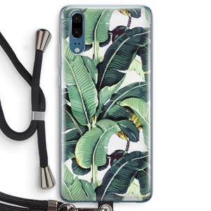 CaseCompany Bananenbladeren: Huawei P20 Transparant Hoesje met koord