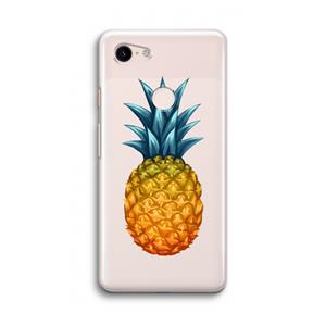 CaseCompany Grote ananas: Google Pixel 3 Transparant Hoesje