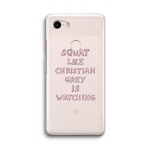 CaseCompany Christian Grey: Google Pixel 3 Transparant Hoesje