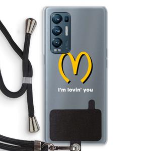 CaseCompany I'm lovin' you: Oppo Find X3 Neo Transparant Hoesje met koord
