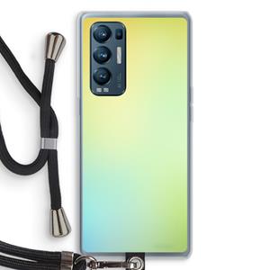 CaseCompany Minty mist pastel: Oppo Find X3 Neo Transparant Hoesje met koord