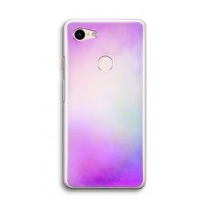 CaseCompany Clouds pastel: Google Pixel 3 Transparant Hoesje