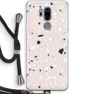 CaseCompany Terrazzo N°20: LG G7 Thinq Transparant Hoesje met koord