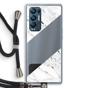 CaseCompany Biggest stripe: Oppo Find X3 Neo Transparant Hoesje met koord