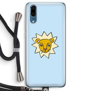 CaseCompany Kleine leeuw: Huawei P20 Transparant Hoesje met koord