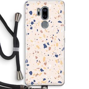 CaseCompany Terrazzo N°23: LG G7 Thinq Transparant Hoesje met koord