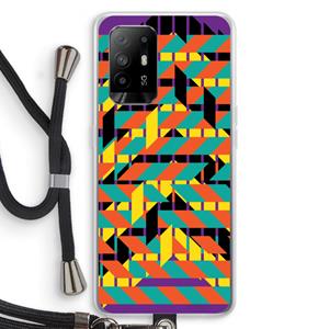 CaseCompany Skew Bee 2: Oppo A94 5G Transparant Hoesje met koord
